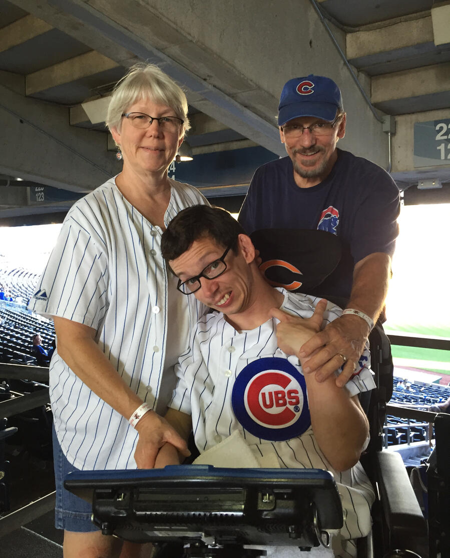 Barb, Tim, and Ryan at Wrigley Field